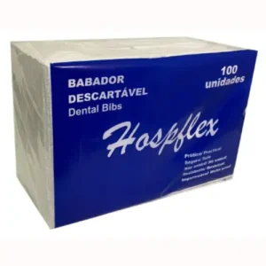 Babador Descartável Branco – Hospflex- 1