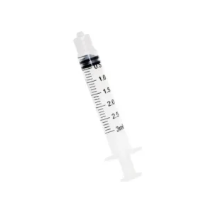 Seringa Plástica Descartável 3ml sem Agulha – Embalagem com 10 Unidades