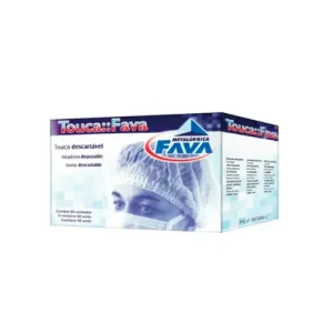 Touca Descartável Fava – Branca – Embalagem com 50 Unidades (2)